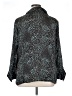 Fred David Animal Print Teal Black Long Sleeve Blouse Size 1X - photo 2