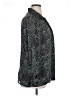 Fred David Animal Print Teal Black Long Sleeve Blouse Size 1X - photo 4