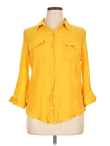 A. Byer 3/4 Sleeve Button-Down Shirt (view 1)