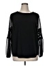 Roz & Ali Black Long Sleeve Blouse Size XL - photo 1
