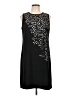 Calvin Klein 100% Polyester Graphic Black Cocktail Dress Size 10 - photo 1