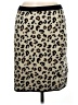 Velvet Animal Print Tan Casual Skirt Size M - photo 1