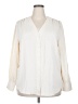Unbranded 100% Polyester Ivory Long Sleeve Blouse Size XXL - photo 1