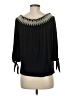 Cha Cha Vente Black 3/4 Sleeve Blouse Size M - photo 2