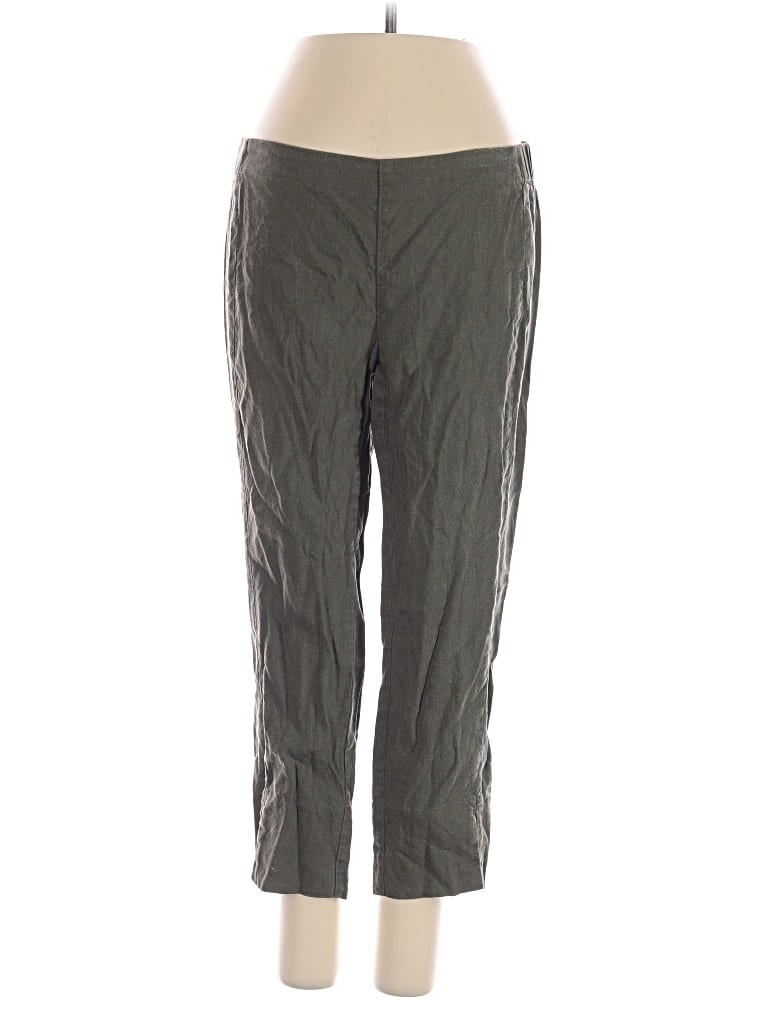 Pre-owned Jjill Linen Pants In Green