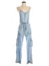 Lilyful 100% Tencel Stripes Blue Jumpsuit Size S - photo 1