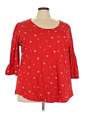 Lane Bryant 3/4 Sleeve T-Shirt (view 1)