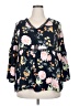 Avenue 100% Viscose Blue 3/4 Sleeve Blouse Size 18 - 20 Plus - photo 1