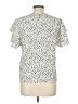 Shein Polka Dots Ivory Short Sleeve Blouse Size L - photo 2