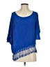 Blue Sketch 100% Polyester Blue 3/4 Sleeve Blouse Size S - photo 1