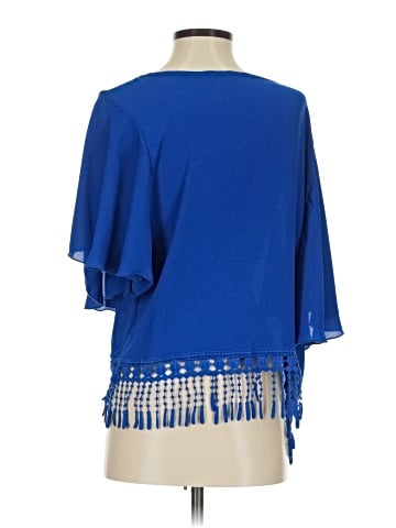 Blue Sketch 3/4 Sleeve Blouse (view 2)
