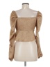 Mi ami 100% Polyester Brown Long Sleeve Blouse Size M - photo 2