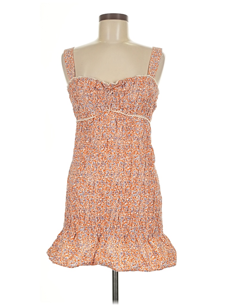 Pre-owned Zara Casual Dress In Orange