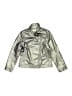 H&M 100% Polyester Metallic Silver Jacket Size 10 - photo 1