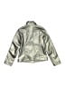 H&M 100% Polyester Metallic Silver Jacket Size 10 - photo 2