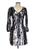 Sam Edelman 100% Polyester Metallic Silver Cocktail Dress Size 0 - photo 1