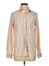 Express Outlet Stripes Tan Long Sleeve Button-Down Shirt Size S - photo 1