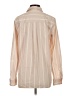 Express Outlet Stripes Tan Long Sleeve Button-Down Shirt Size S - photo 2