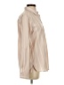 Express Outlet Stripes Tan Long Sleeve Button-Down Shirt Size S - photo 4