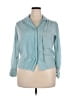 Blair 100% Polyester Teal Long Sleeve Blouse Size 14 - photo 1