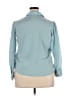 Blair 100% Polyester Teal Long Sleeve Blouse Size 14 - photo 2