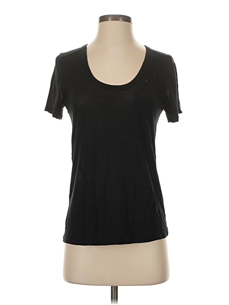 Club Monaco Short Sleeve T-Shirt: Black Tops - Size Small