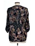 Elementz 100% Polyester Paisley Black 3/4 Sleeve Blouse Size L - photo 2
