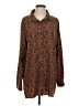Nostalgia Tweed Brown Long Sleeve Blouse Size 2 - photo 1