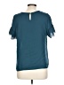 Westmoon 100% Polyester Teal Short Sleeve Blouse Size L - photo 2