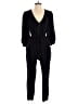 INC International Concepts Solid Black Jumpsuit Size L - photo 1