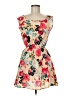 Assorted Brands Floral Tan Cocktail Dress Size 6 - photo 1