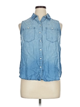 New Directions Sleeveless Button Down Shirt