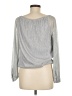 CeCe Metallic Silver Long Sleeve Blouse Size M - photo 2