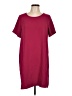 Everly 100% Polyester Solid Burgundy Casual Dress Size L - photo 1