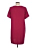 Everly 100% Polyester Solid Burgundy Casual Dress Size L - photo 2