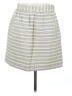 Paper Crown Stripes Gray Casual Skirt Size 8 - photo 1