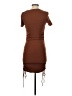 Zara Solid Brown Casual Dress Size S - photo 2