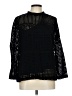 Point Sur 100% Polyester Black Long Sleeve Blouse Size 10 - photo 1