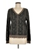 Fate Paisley Gray Pullover Sweater Size M - photo 1