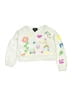 Flowers By Zoe Floral Silver Pullover Sweater Size S (kids) - photo 1