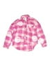 Justice Pink Long Sleeve Button-Down Shirt Size 7/8 - photo 1