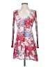 Auguste 100% Rayon Floral Red Casual Dress Size 4 - photo 1