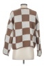 Blu Pepper 100% Polyester Checkered-gingham Brown Pullover Sweater Size S - photo 2