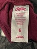 Justice Burgundy Active Pants Size 6 - photo 4