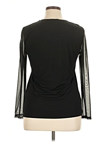 Ashley Blue Long Sleeve Blouse (view 2)
