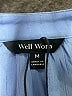 Well Worn 100% Viscose Blue Short Sleeve Blouse Size M - photo 7