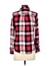 Buttons 100% Rayon Plaid Red Long Sleeve Button-Down Shirt Size S - photo 2