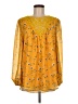 Suzanne Betro 100% Polyester Yellow Long Sleeve Blouse Size M - photo 1