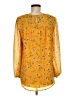 Suzanne Betro 100% Polyester Yellow Long Sleeve Blouse Size M - photo 2