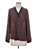 GNW 100% Polyester Burgundy Long Sleeve Blouse Size S - photo 1